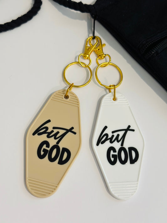 But GOD Motel Keychain