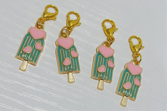 Popsicle with Hearts Charm (NEW)