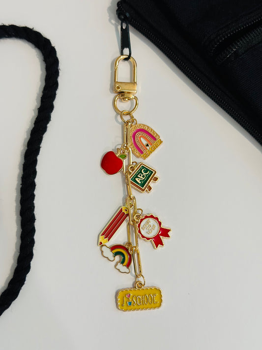 Teacher Bag Charm without Beaded Letter Extention Design 1