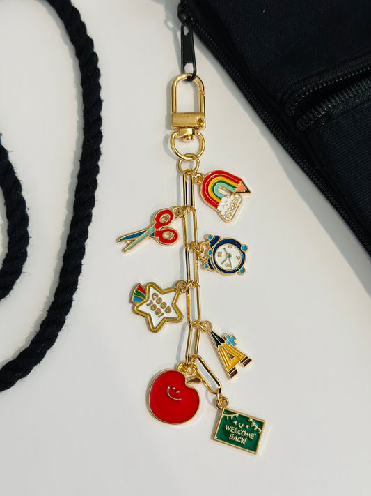 Teacher Bag Charm without Beaded Letter Extention Design 3